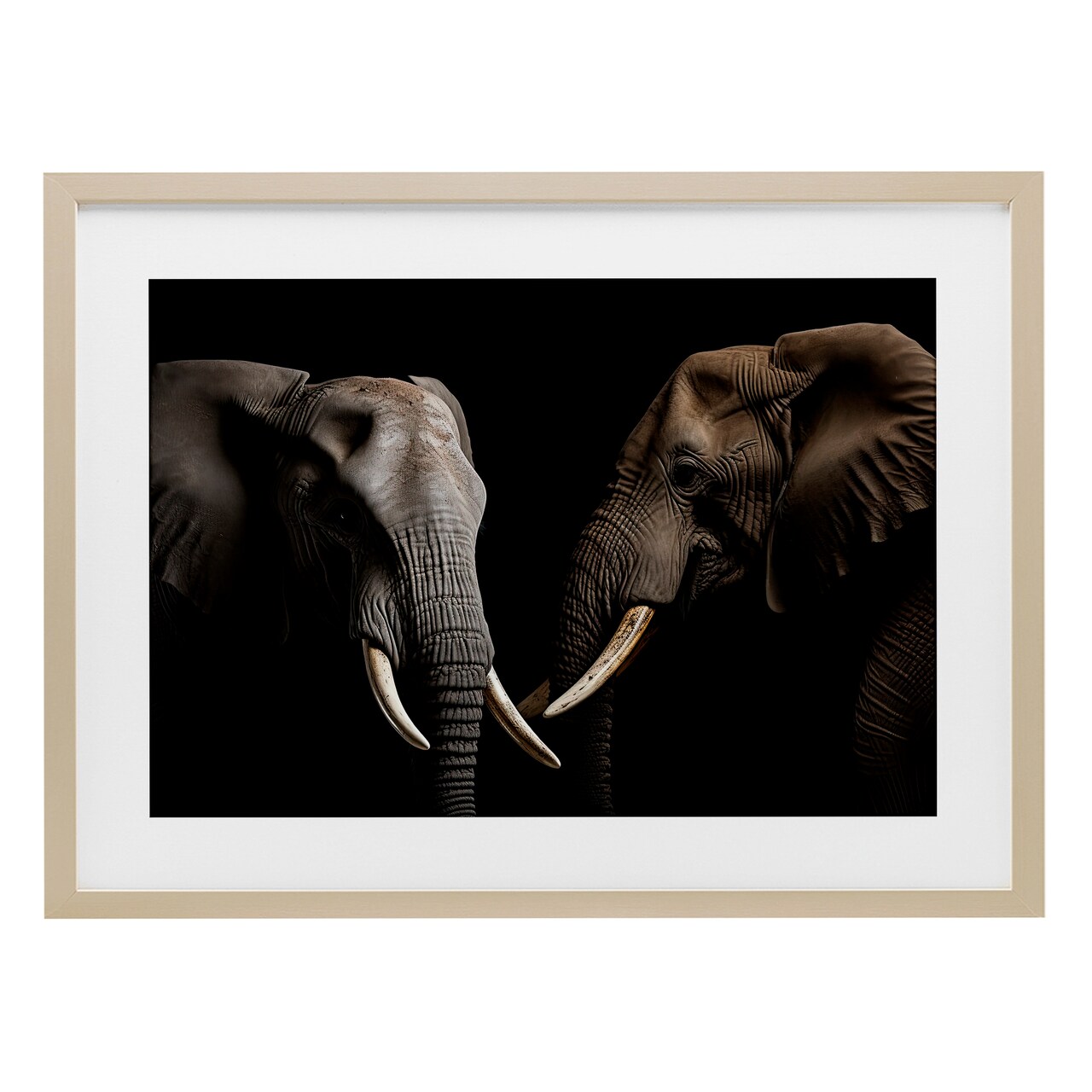 Stupell Industries Pachyderm Elephant Pair Framed Print Under Glass, design by Decent Exposures